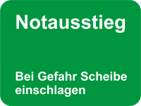 Notausstiege z.B. Fenster